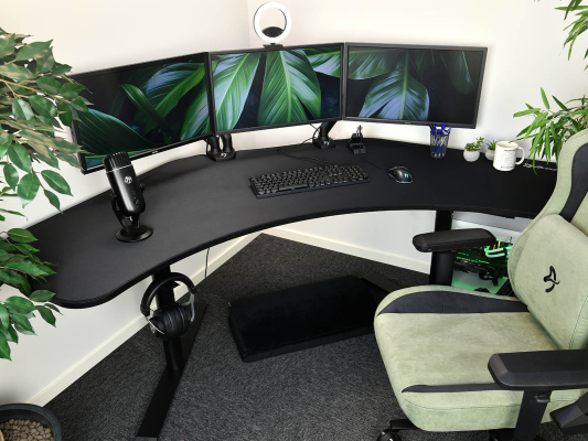 Arozzi Gaming-Tisch Arena Angelo PureBlack 135°-225x102cm1/2, Ansicht 2