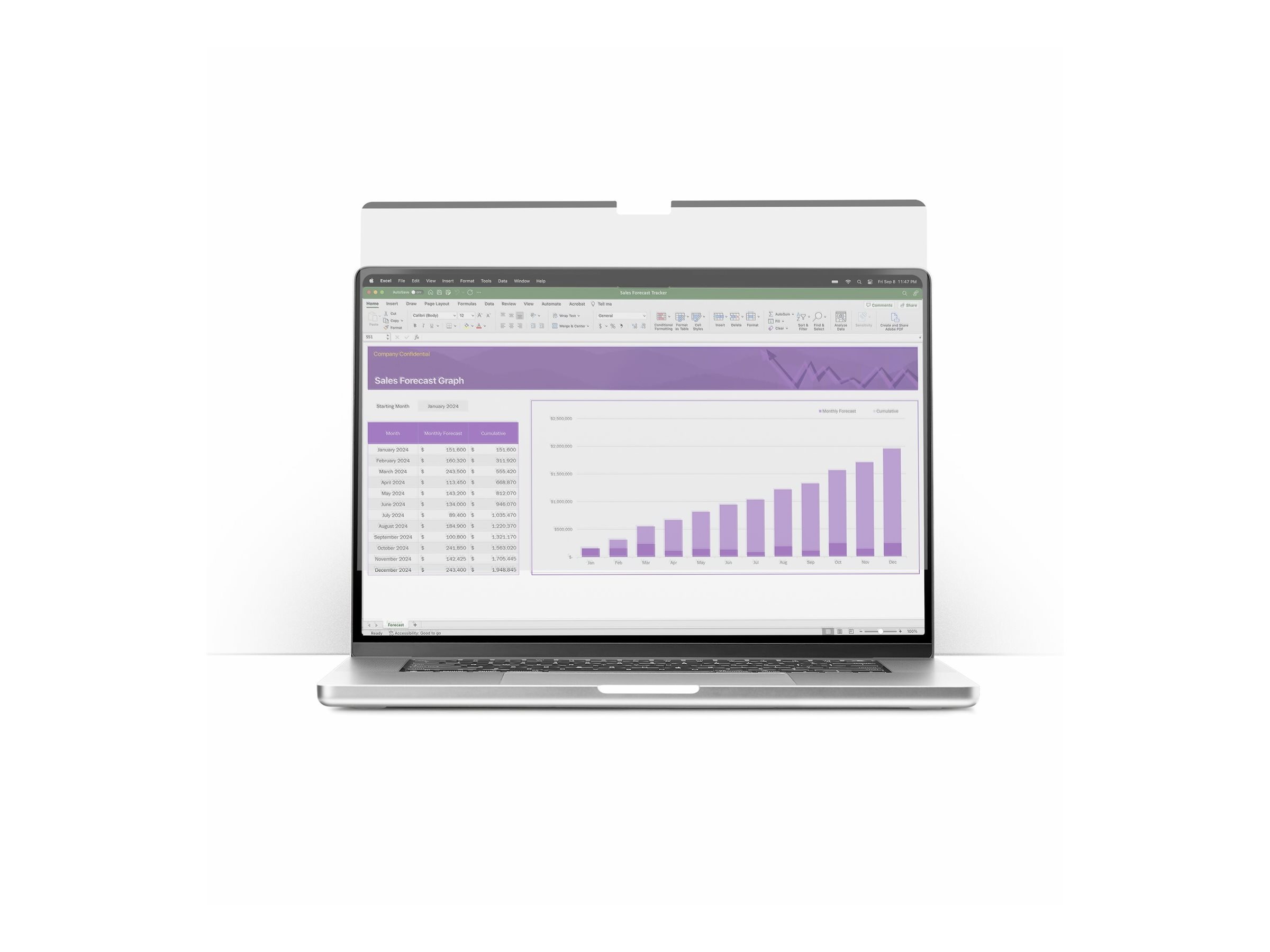 StarTech.com 14" MacBook Pro 21/23 Laptop Blickschutzfilter, Magnetisch - Blickschutzfilter für Notebook - abnehmbar - magnetisch - 35.6 cm (14")