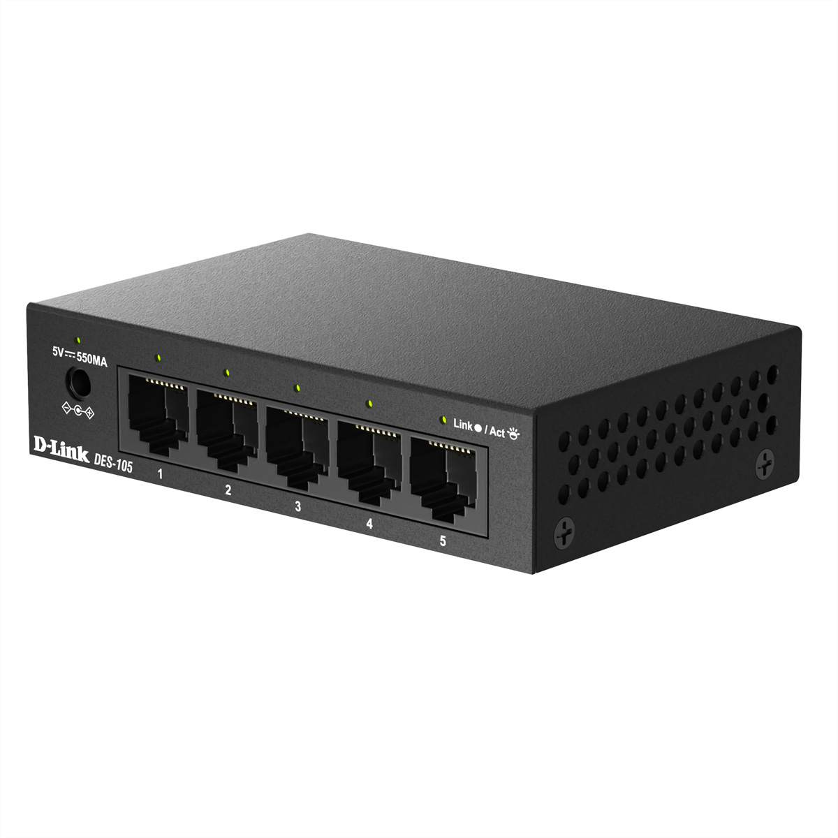 D-Link Fast Ethernet Unmanaged Desktop Switch - Switch - 5-Port
