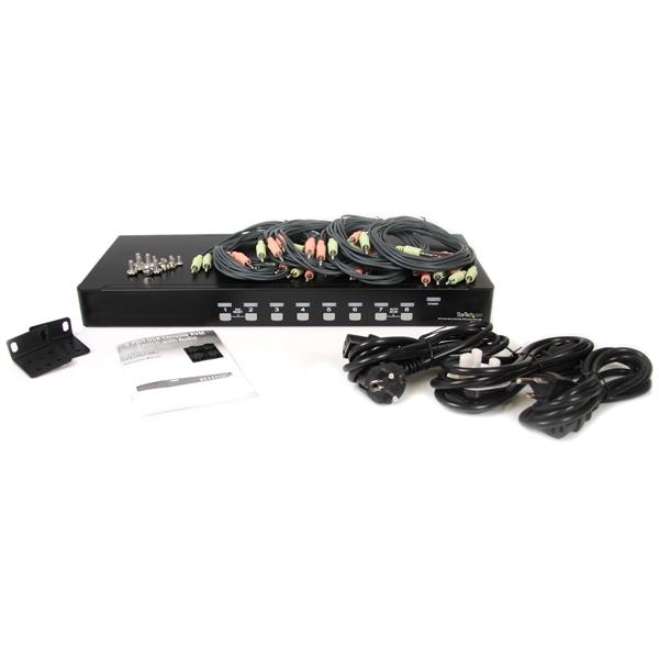 StarTech.com 8 Port Rackmount USB VGA KVM Switch - 8-fach VGA Umschalter mit Audio und OSD (On-Screen-Display), Ansicht 2