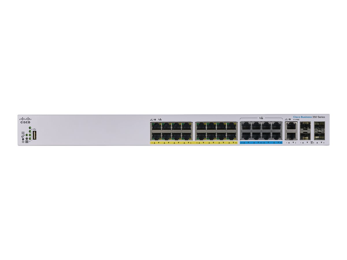 Cisco Business 350 Series CBS350-24NGP-4X - Switch - L3 - managed - 16 x 101001000 (PoE+)