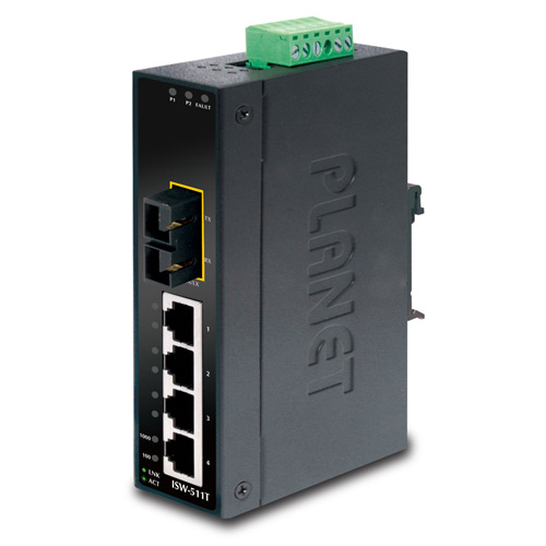 Planet ISW-511T - Switch - 4 x 10/100 + 1 x 100Base-FX, Ansicht 2