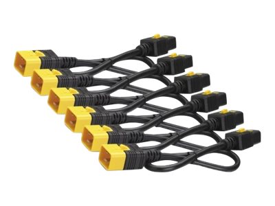 APC Stromkabel - IEC 60320 C19 bis IEC 60320 C20 - 16 A - 61 cm - eingerastet - Schwarz (Packung mit 6)