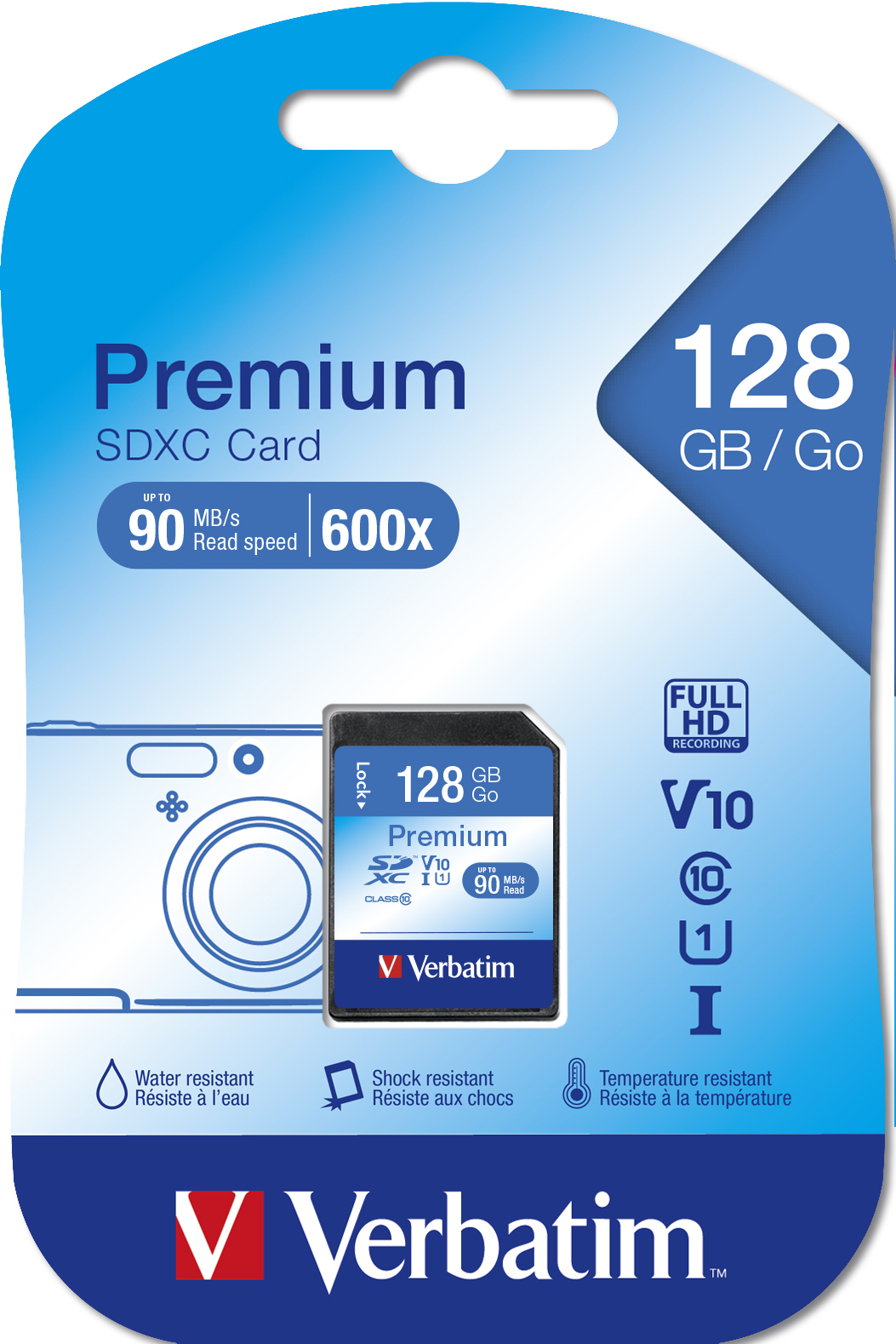 Verbatim Premium - Flash-Speicherkarte - 128 GB, Ansicht 2