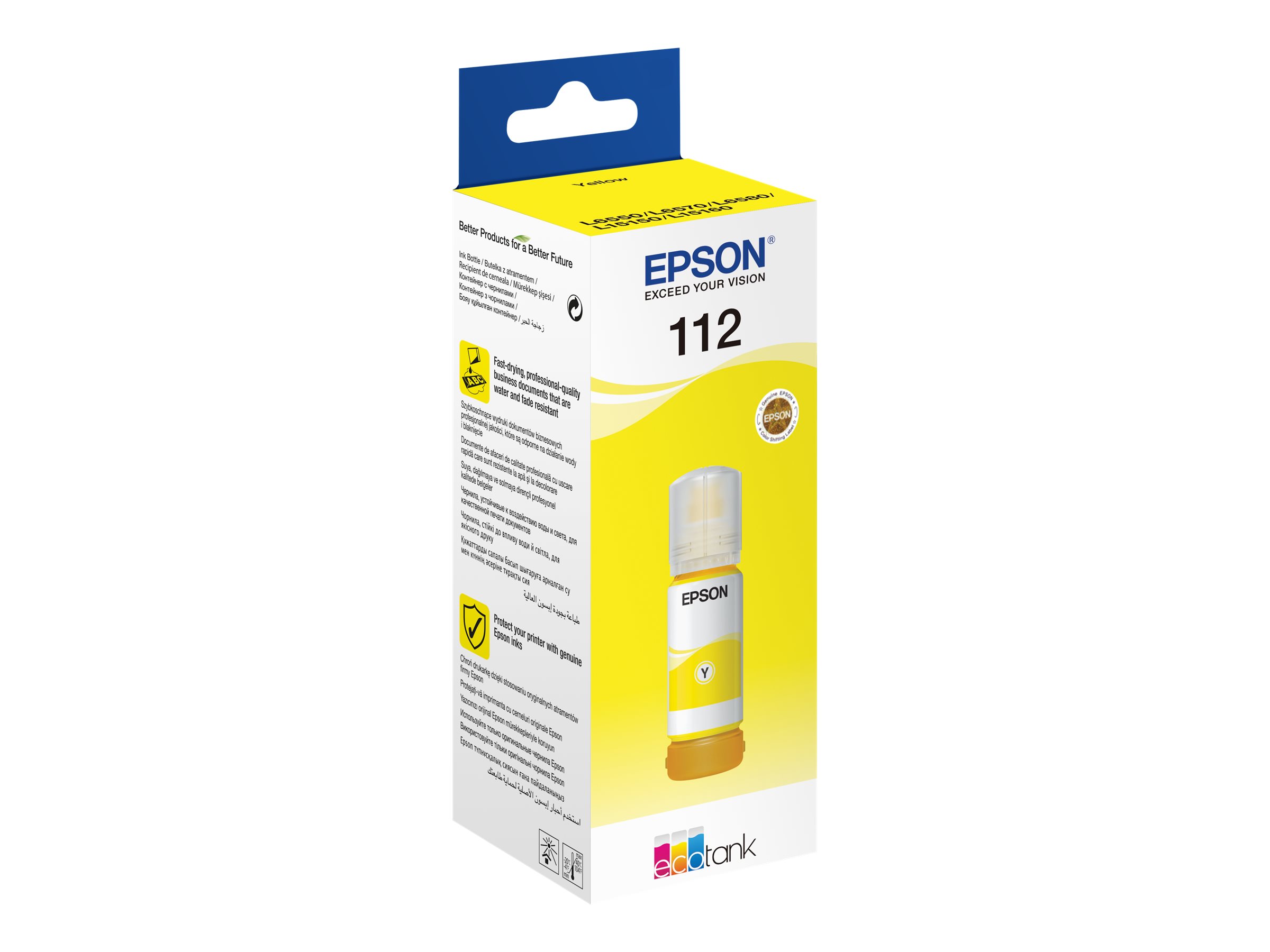 Epson Tinte 112 gelb für EcoTank L11160, L15150, L15160, L65