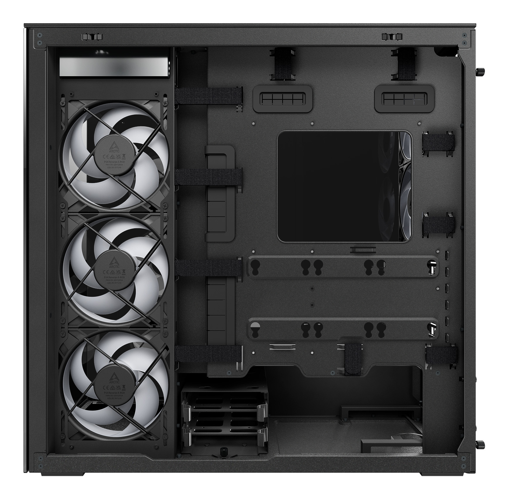 Arctic Geh Xtender Mirror Black - Midi/Minitower - ATX, Ansicht 4