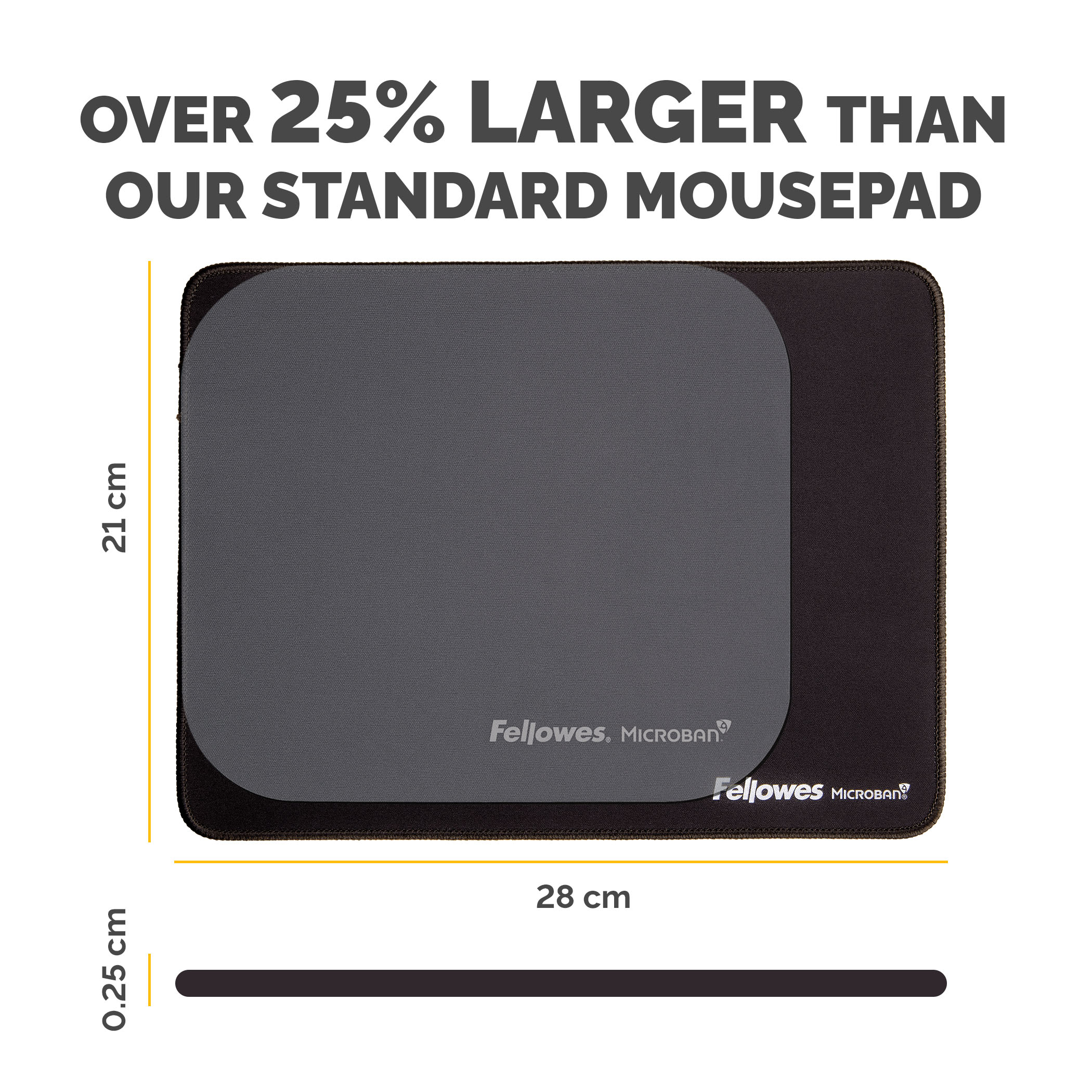 Fellowes Breyta - Mauspad - extra groß - Schwarz, Ansicht 3