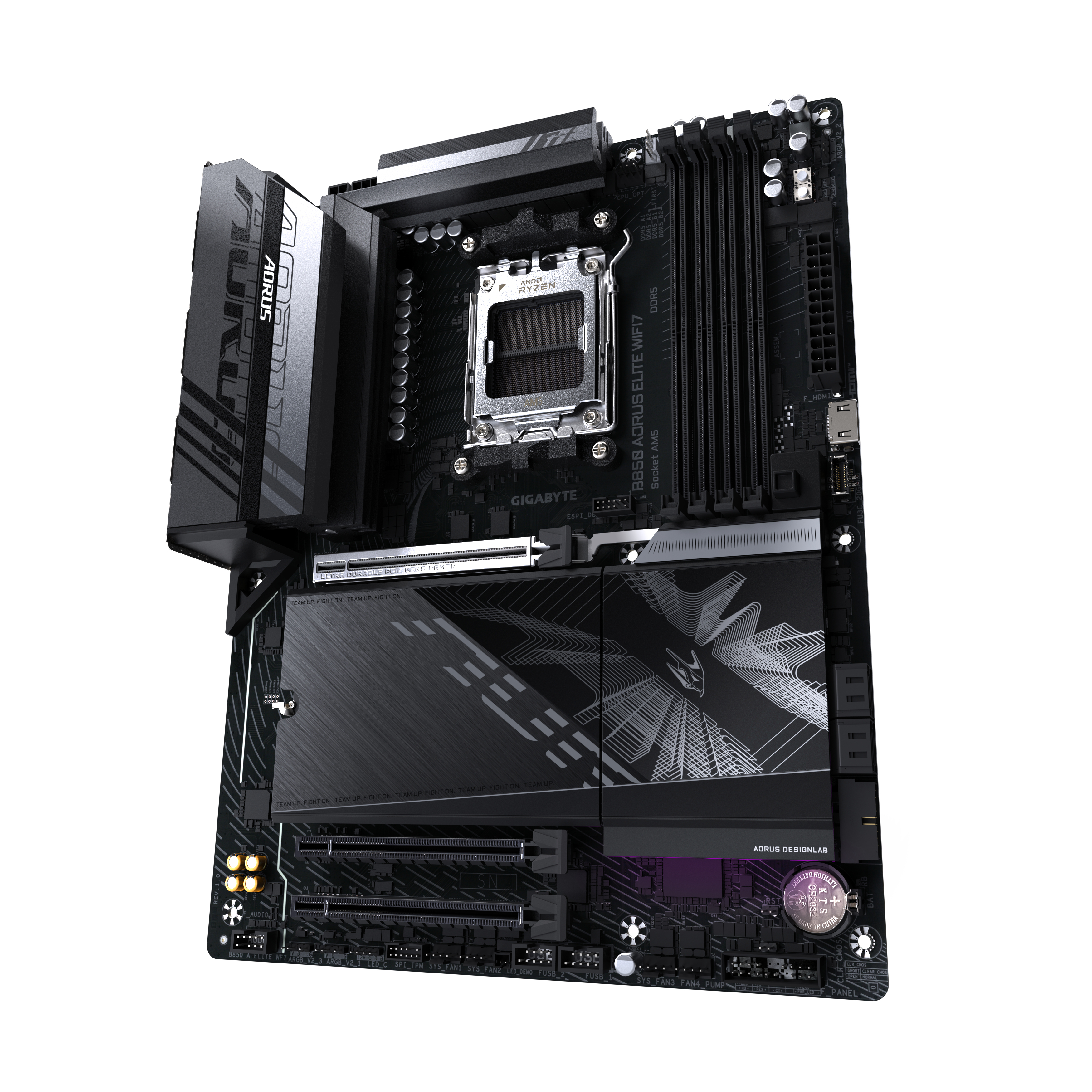 Gigabyte B850 AORUS ELITE WF7 ATX Mainboard - AM5 - DDR5, Ansicht 4