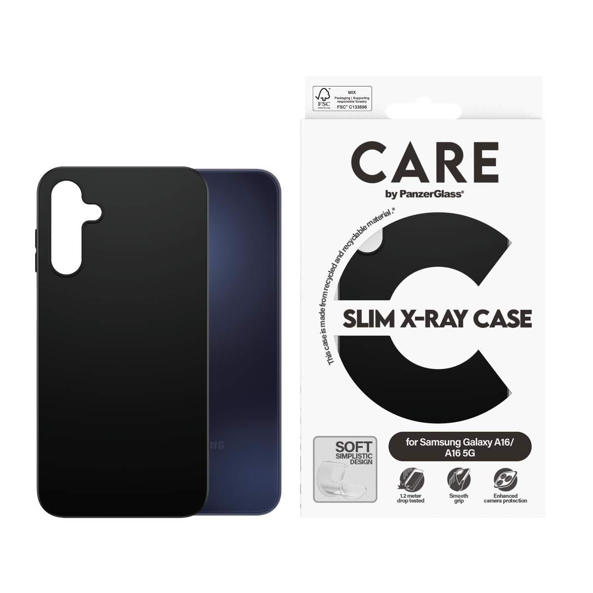 PanzerGlass CARE by PanzerGlass - Hintere Abdeckung für Mobiltelefon - 100 % recyceltes thermoplastisches Polyurethan, Ansicht 4