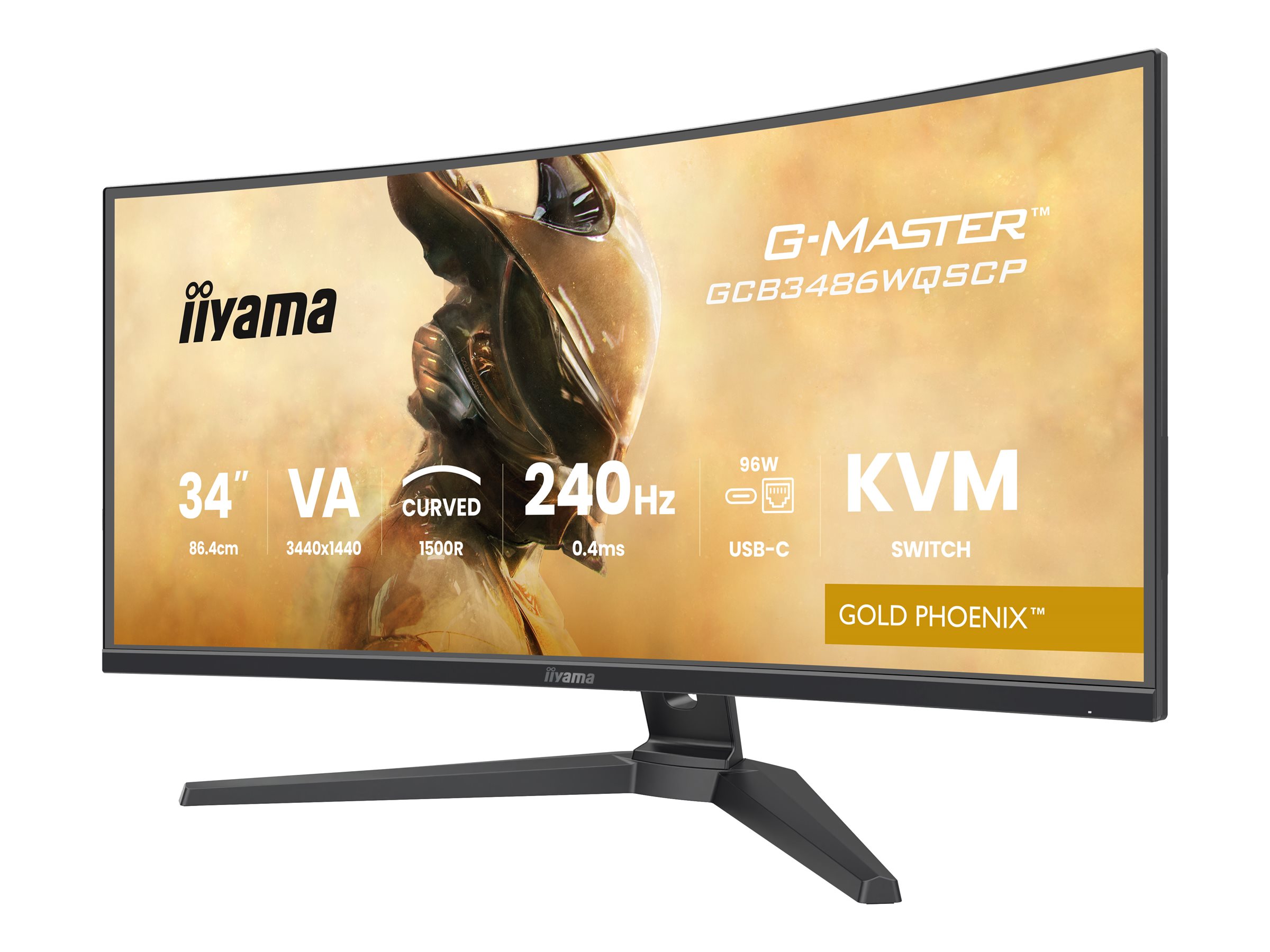 Iiyama G-MASTER Gold Phoenix GCB3486WQSCP-B1 - LED-Monitor - Gaming - gebogen - 86.4 cm (34), Ansicht 3