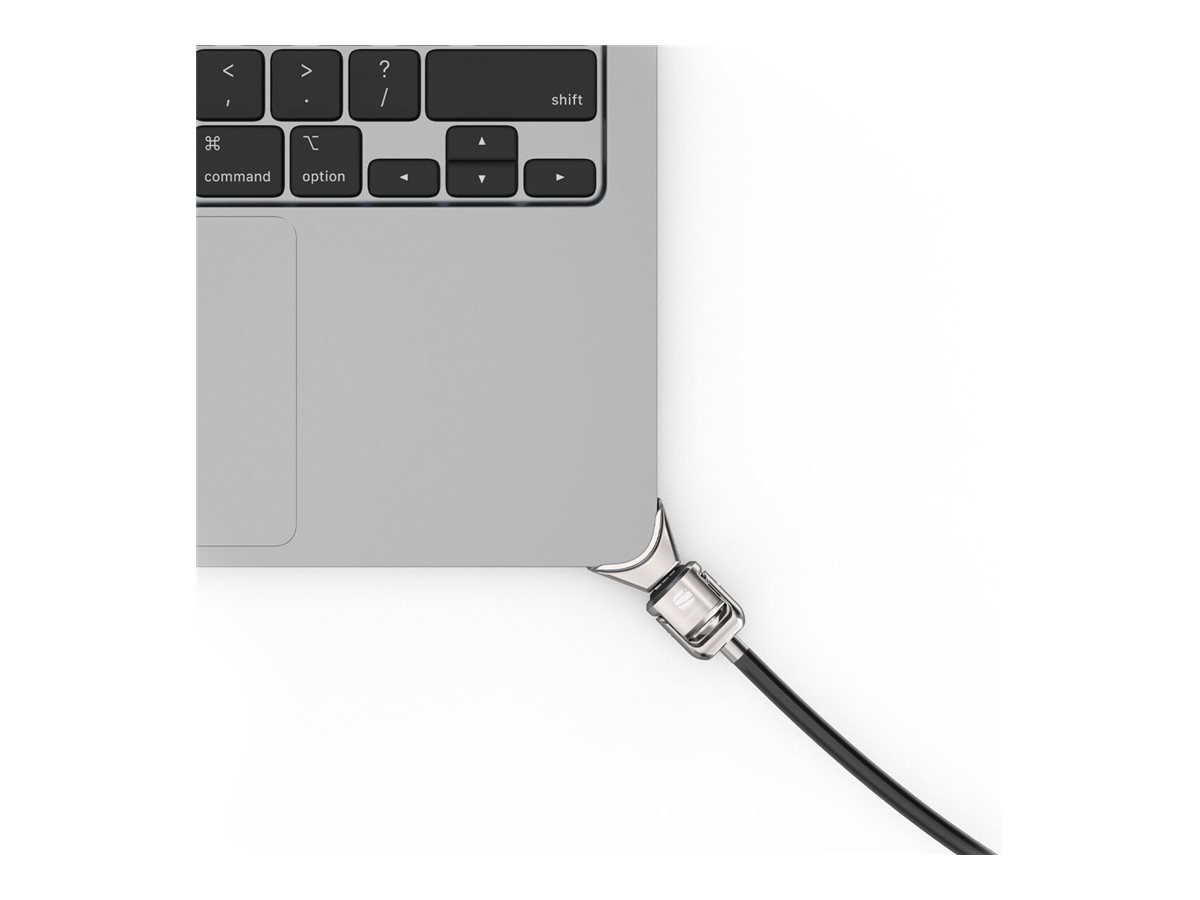 Compulocks Ledge Lock Adapter for MacBook Air 15" M2-M4 with Keyed Cable Lock Silver - Sicherheitskit - Schlüsselschloss - für Apple MacBook Air (15.3 Zoll, M2, Mitte 2023)