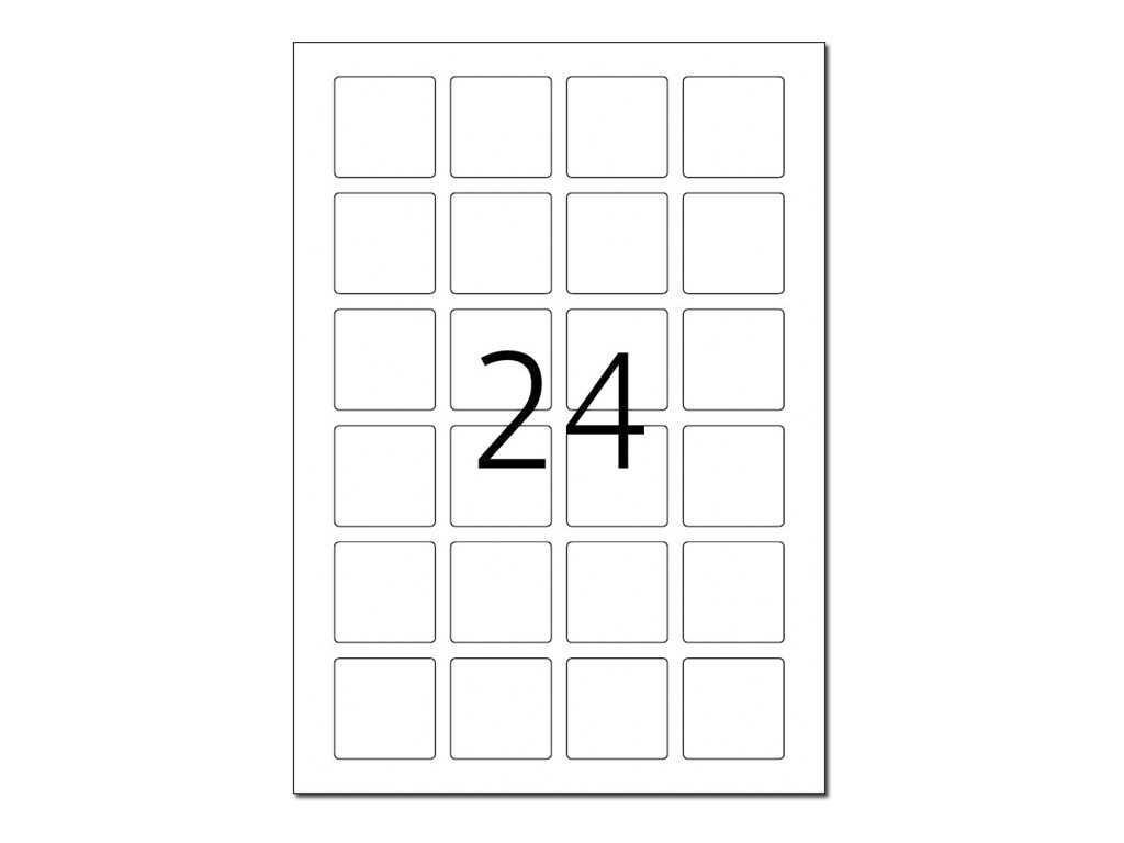 HERMA Special - Papier - matt - selbstklebend, entfernbarer Klebstoff - weiß - 40 x 40 mm 600 Etikett(en)(25 Bogen x 24), Ansicht 3