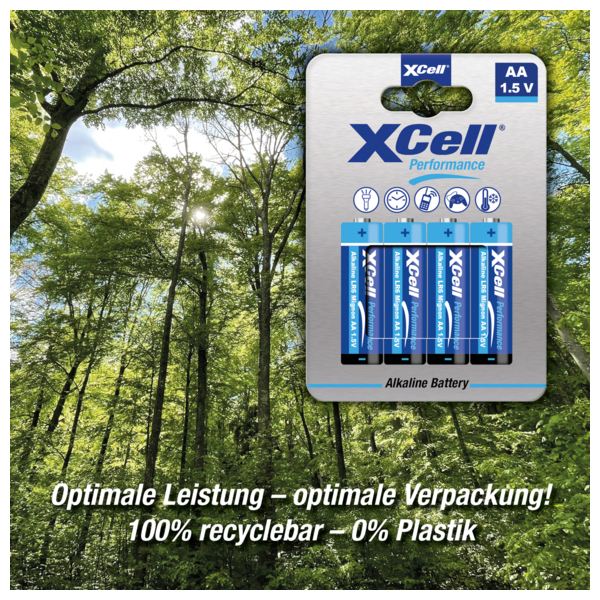 XCell Batterie Performance Alkaline LR6 Mignon AA 4St. - Batterie - Mignon (AA), Ansicht 2
