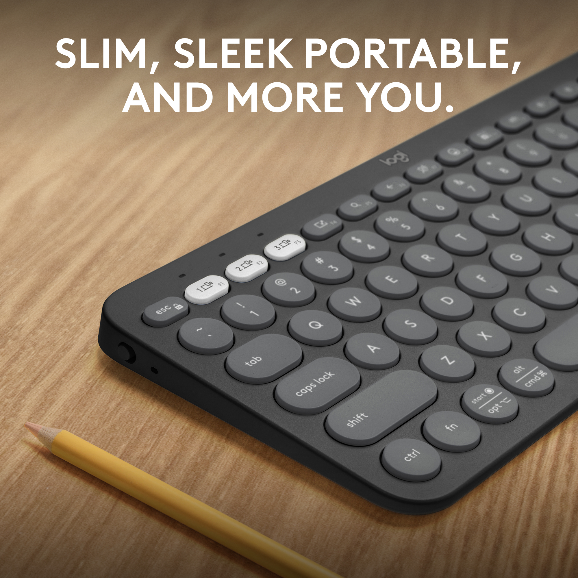 Logitech Pebble Keys 2 K380s - Tastatur - kabellos - TL: US, QWERTY, Ansicht 2