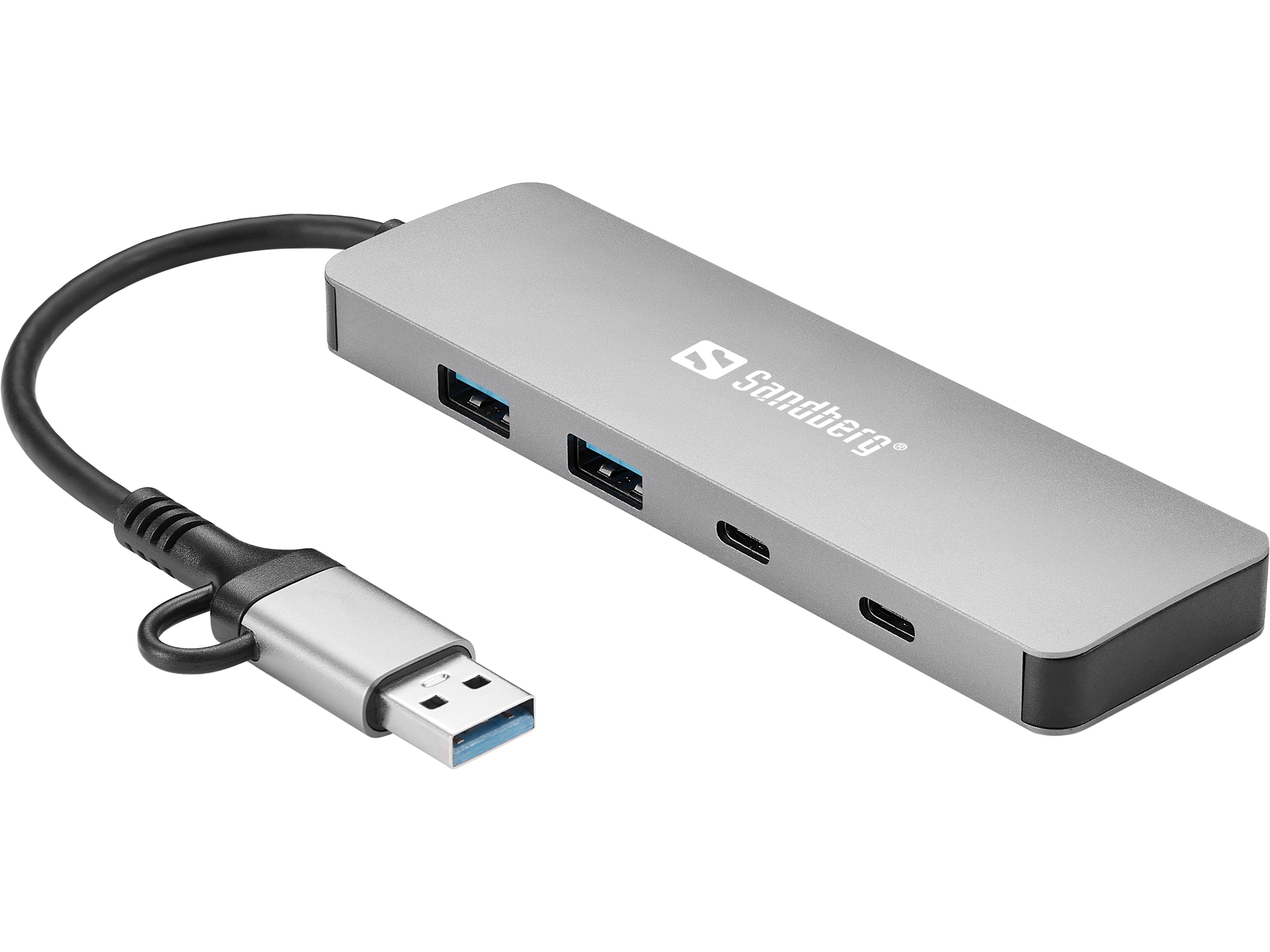 SANDBERG USB-C/A to 2xUSB-A+2xUSB-C Hub, Ansicht 3