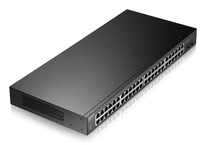 ZyXEL GS1900 Series GS1900-48HPv2 - Switch - Smart - 48 x 10/100/1000 (24 PoE+), Ansicht 2