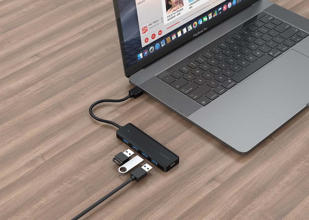 Gembird UHB-U3P4P-02 - Hub - 4 x USB 3.1 Gen 1, Ansicht 3