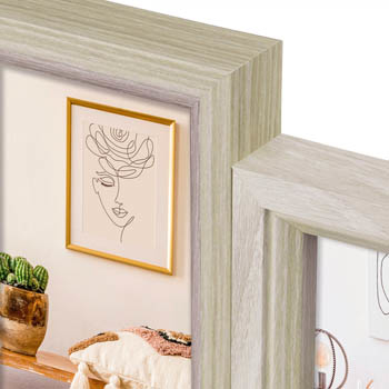 Zep Zara 6Q, Bilderrahmen-Set, MDF-Platten, Natürlich/Natur, Tisch, Wand, 10 x 15 cm, Rechteckig, Ansicht 3
