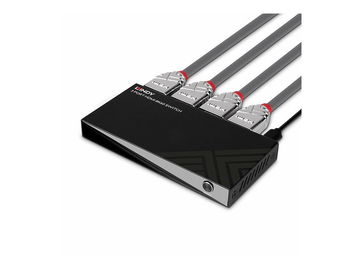 Lindy VideoAudio-Schalter - 8K60 - 3 x HDMI
