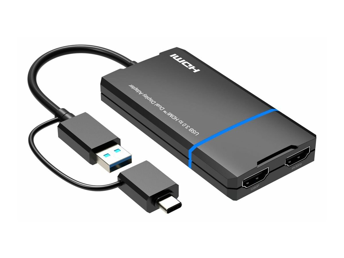 MicroConnect USB-C or USB A 2in1 to HDMI 2x splitter with one click - Digital/Daten - Digital/Display/Video, Ansicht 3