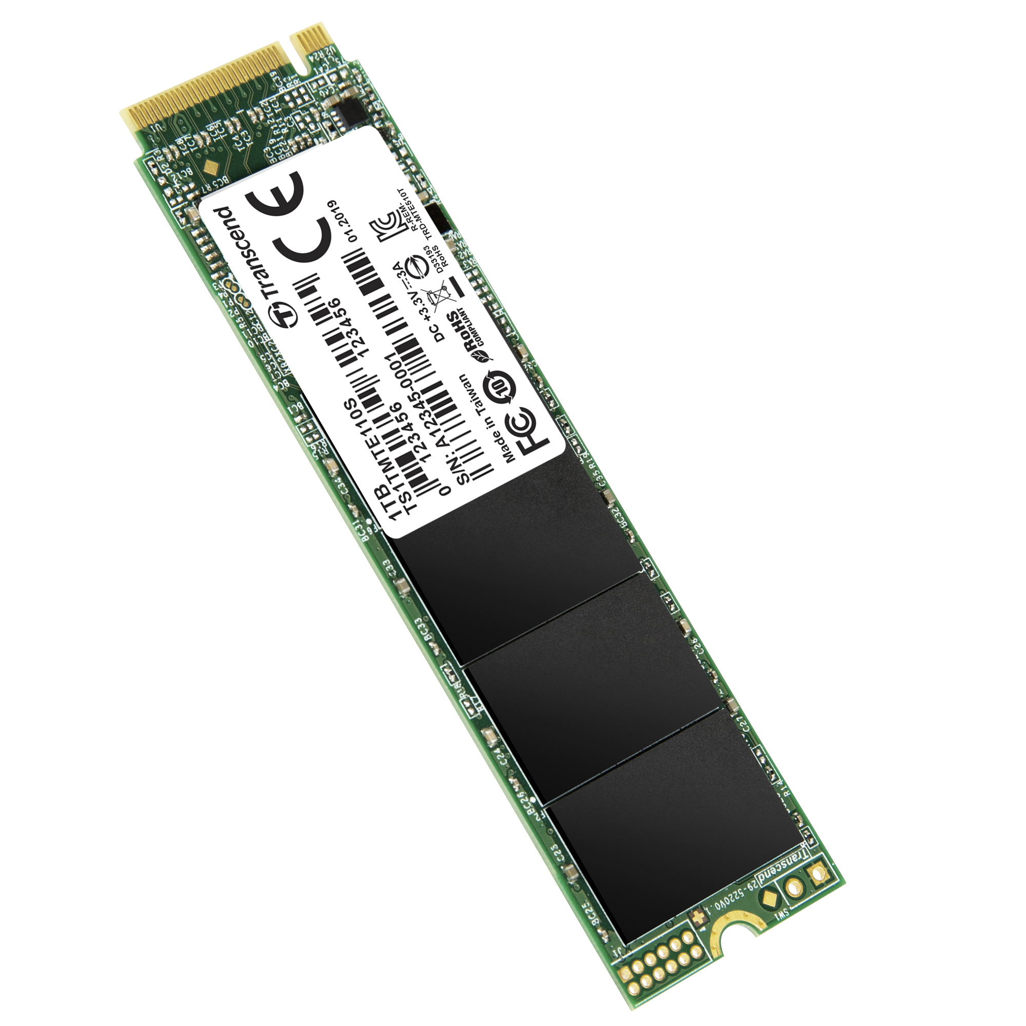 Transcend 110S - SSD - 1 TB - intern - M.2 2280 - PCIe 3.0 x4 (NVMe), Ansicht 3