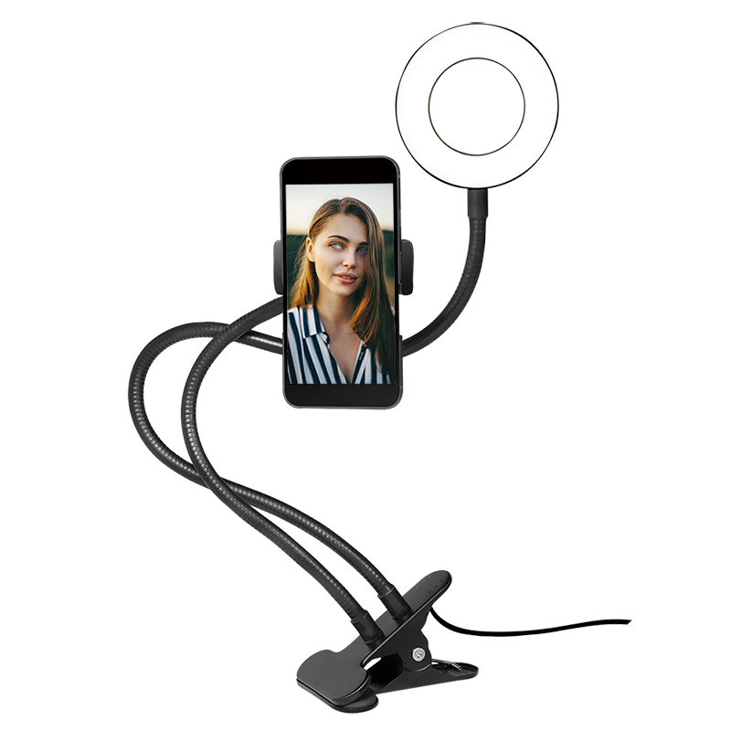 LogiLink Smartphone-Ringlicht-Klemmhalterung 85 mm für Smartphone von 10.16 cm - 17.78, Ansicht 3