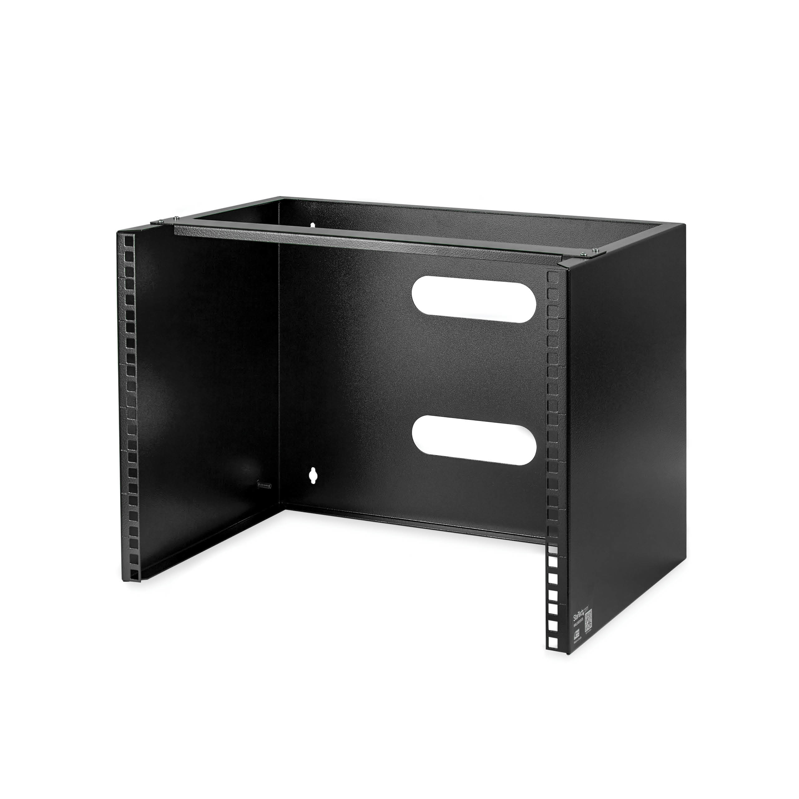 StarTech.com Wandmontage Halterung für flache Rack Geräte - 8HE - Gehäuse - geeignet für Wandmontage - Schwarz, Ansicht 2