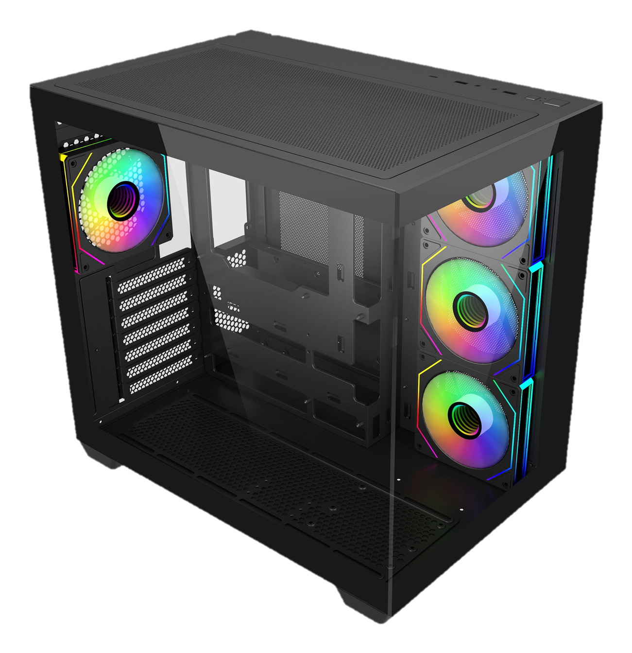 Cooler Master Elite 681 - Mid tower - ATX - Seitenteil mit Fenster (gehärtetes Glas), Ansicht 2
