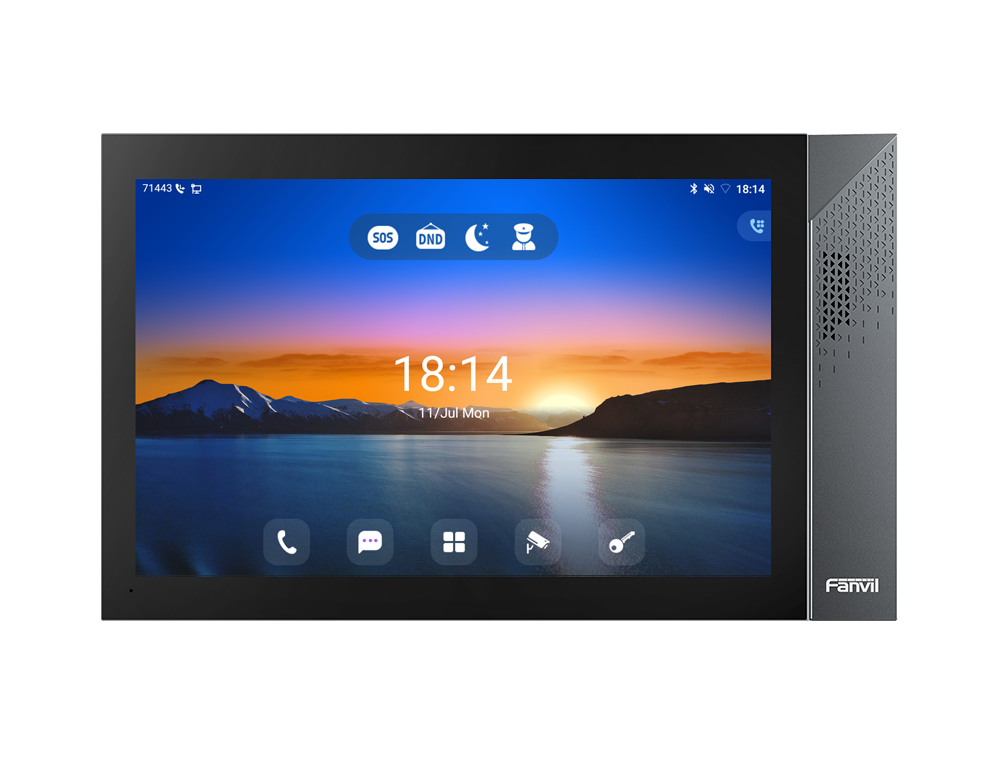 Fanvil i57A - 25,6 cm (10.1 Zoll) - LCD - 1280 x 600 Pixel - Edelstahl - Schwarz - Tasten - Horizontal, Ansicht 2