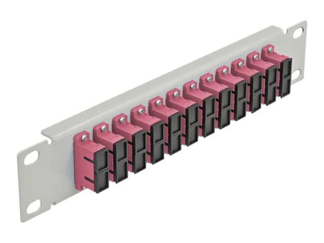 Delock Patch Panel - SC Duplex MM X 12 - Grau - 1U - 25.4 cm (10)