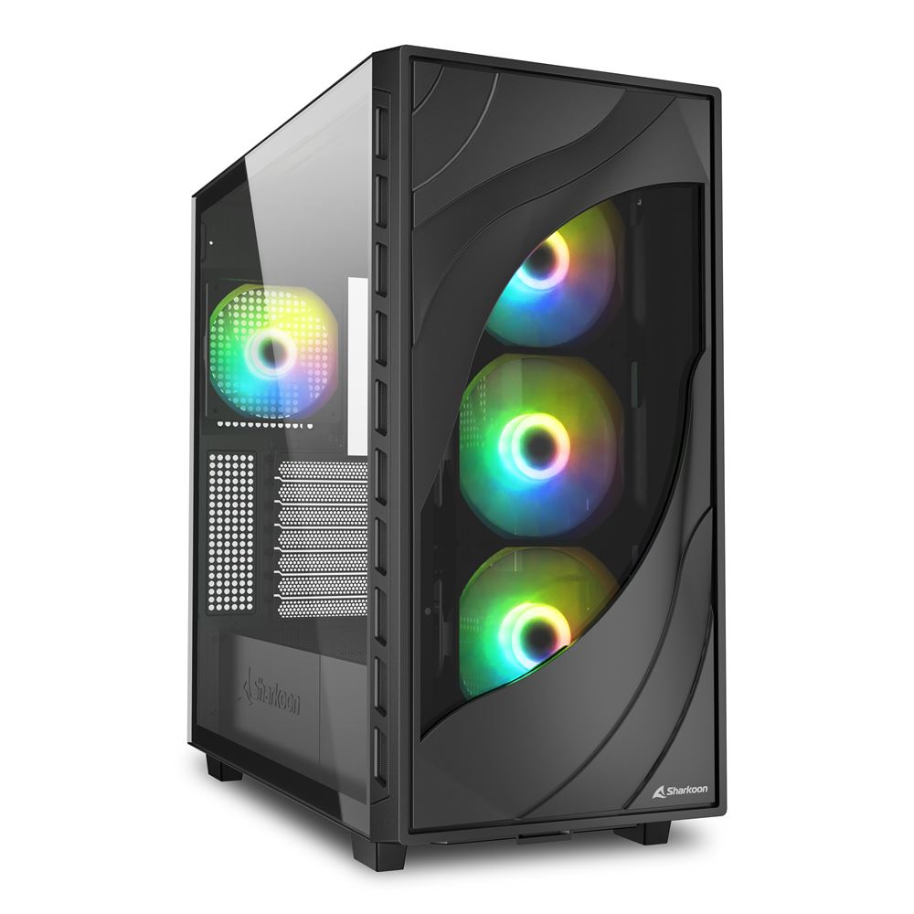 Sharkoon Rebel C80G RGB ATX Black schwarz, Ansicht 2