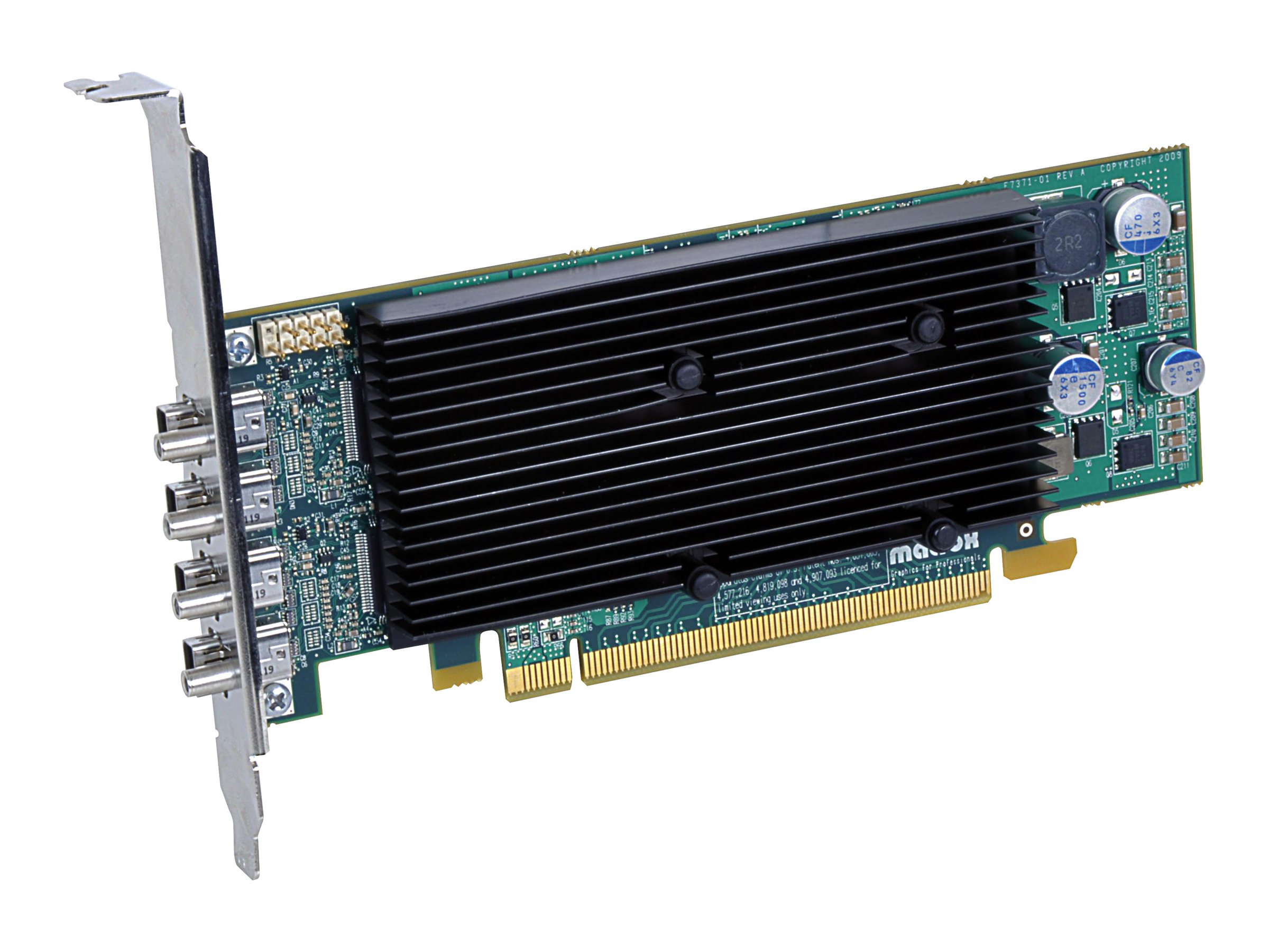 Matrox M9148 - Grafikkarten - M9148 - 1 GB - PCIe x16 Low-Profile - 4 x Mini DisplayPort
