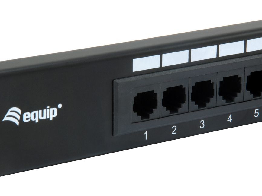 Equip 16-Port Cat.5e Ungeschirmtes Patch Panel - Black - 10/100/1000Base-T(X) - Gigabit Ethernet - 1000 Mbit/s - RJ-45, Ansicht 3