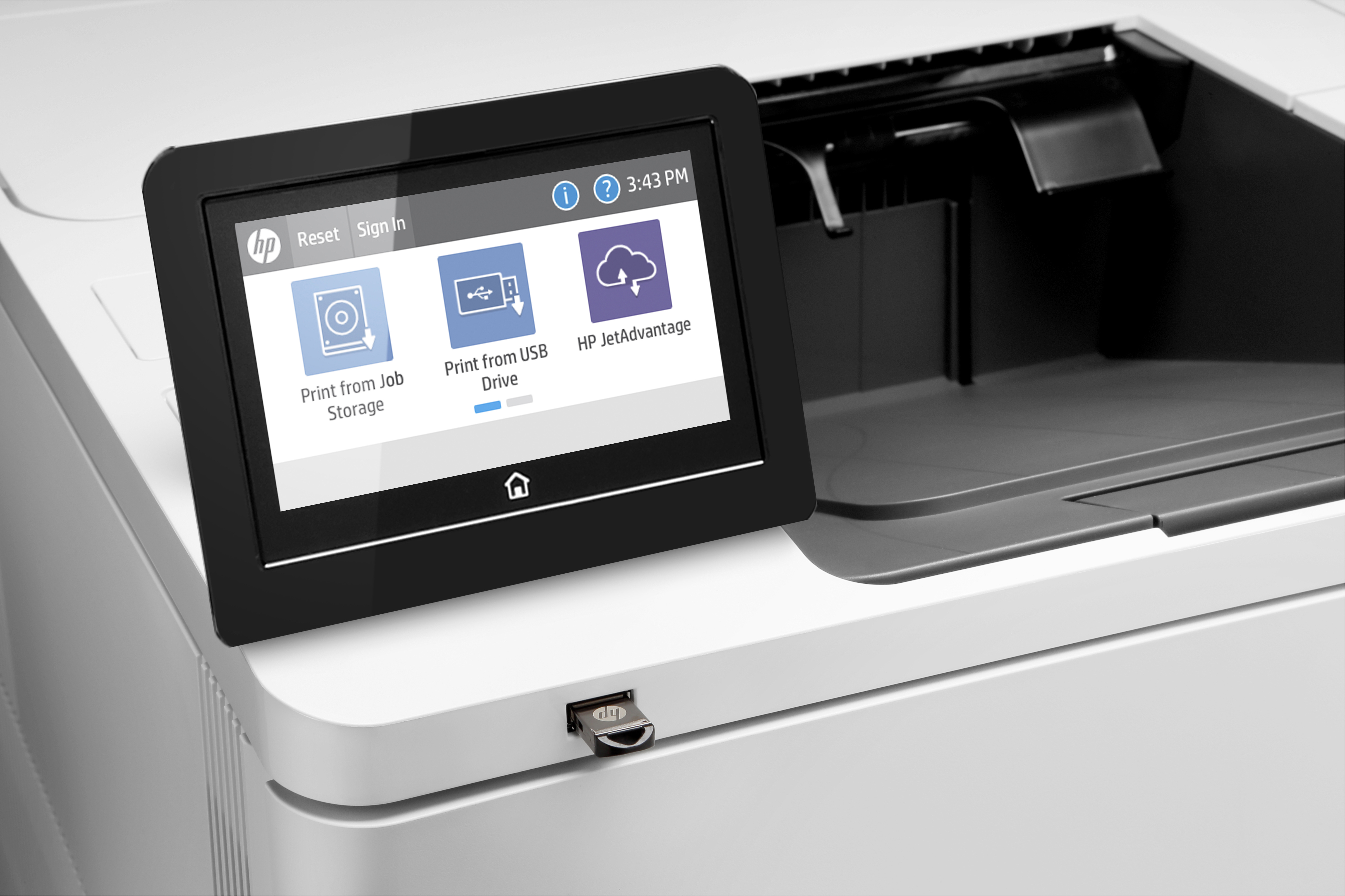 HP LaserJet Enterprise M612dn - Drucker - s/w, Ansicht 2