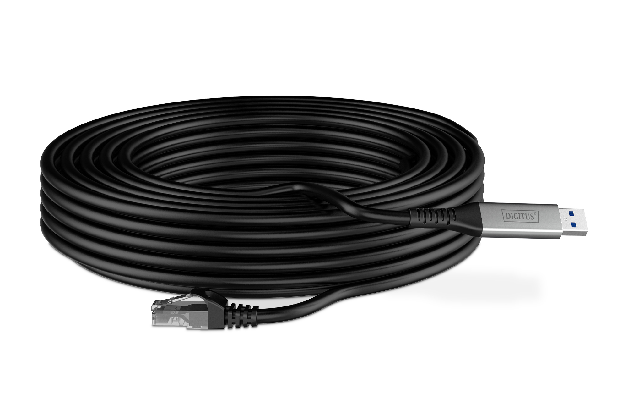 DIGITUS USB 3.2 Gen1 - RJ45 Ethernet Kabel, 1Gbit/s, 15m, Ansicht 3