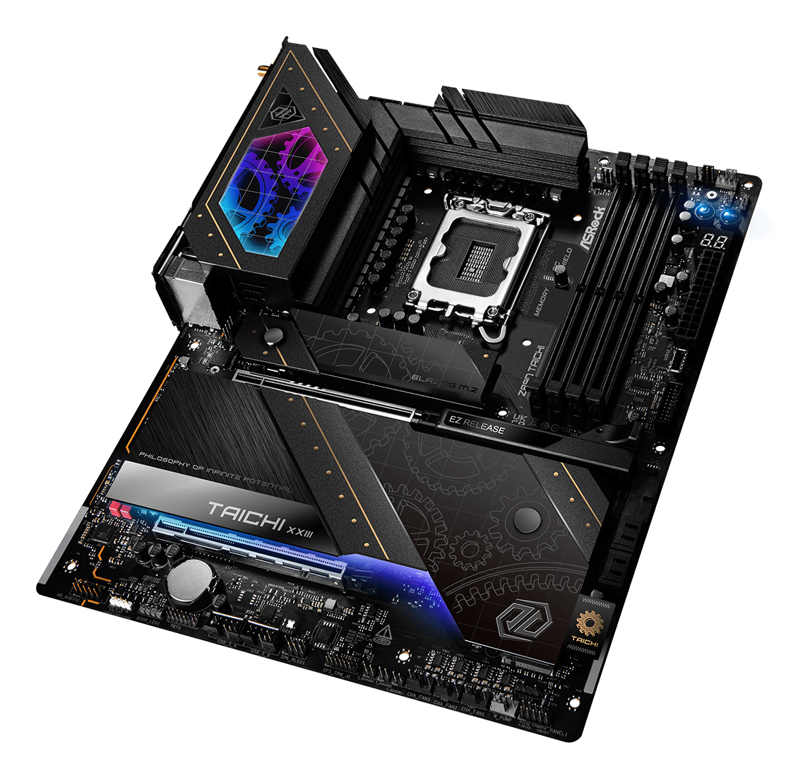 ASRock Z890 TAICHI - Motherboard - ATX - LGA1851-Sockel - Z890 Chipsatz - USB4, USB-C 3.2 Gen 2x2, USB 3.2 Gen 2, Ansicht 2