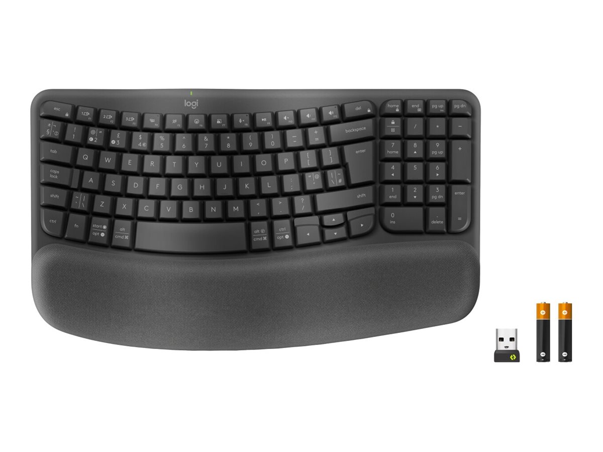 Logitech Wave Keys for Business - GRAPHITE - 2.4GHZ/BT - N/A - CENTRAL-419 - TL: Deutsch, QWERTZ, Ansicht 4