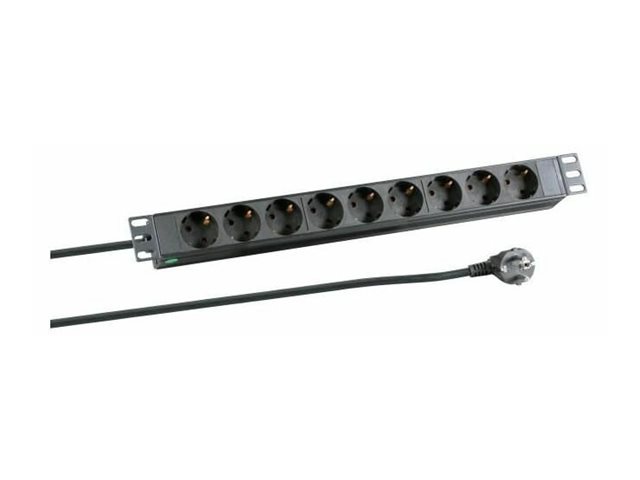MicroConnect Steckdosenleiste (Rack - einbaufähig) - 4000 Watt - Eingang Stromversorgung - Ausgangsanschlüsse: 8, Ansicht 2