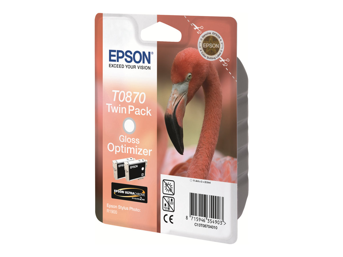 Epson T0870 - 2er-Pack - 11.4 ml - glänzend - original - Blisterverpackung
