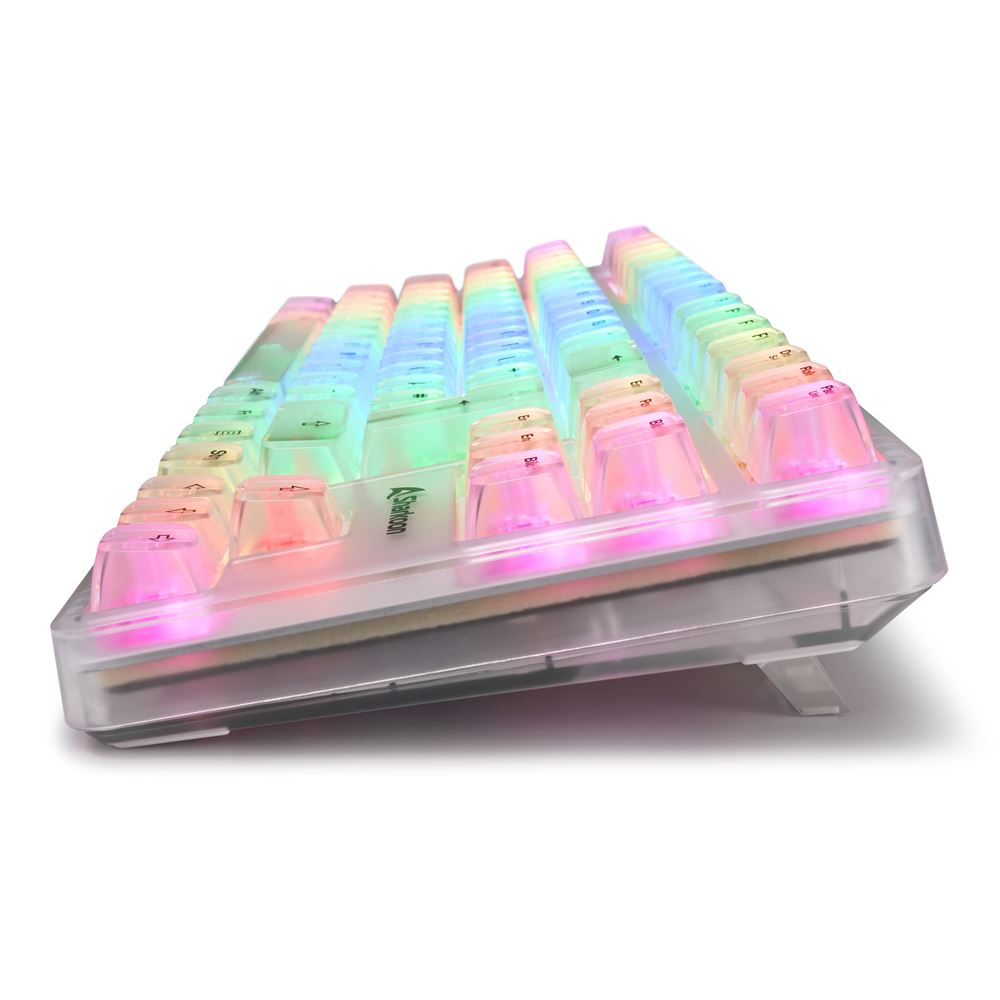 Sharkoon Gaming Tastatur Crystal Shark weiß - TL: Deutsch, QWERTZ, Ansicht 3