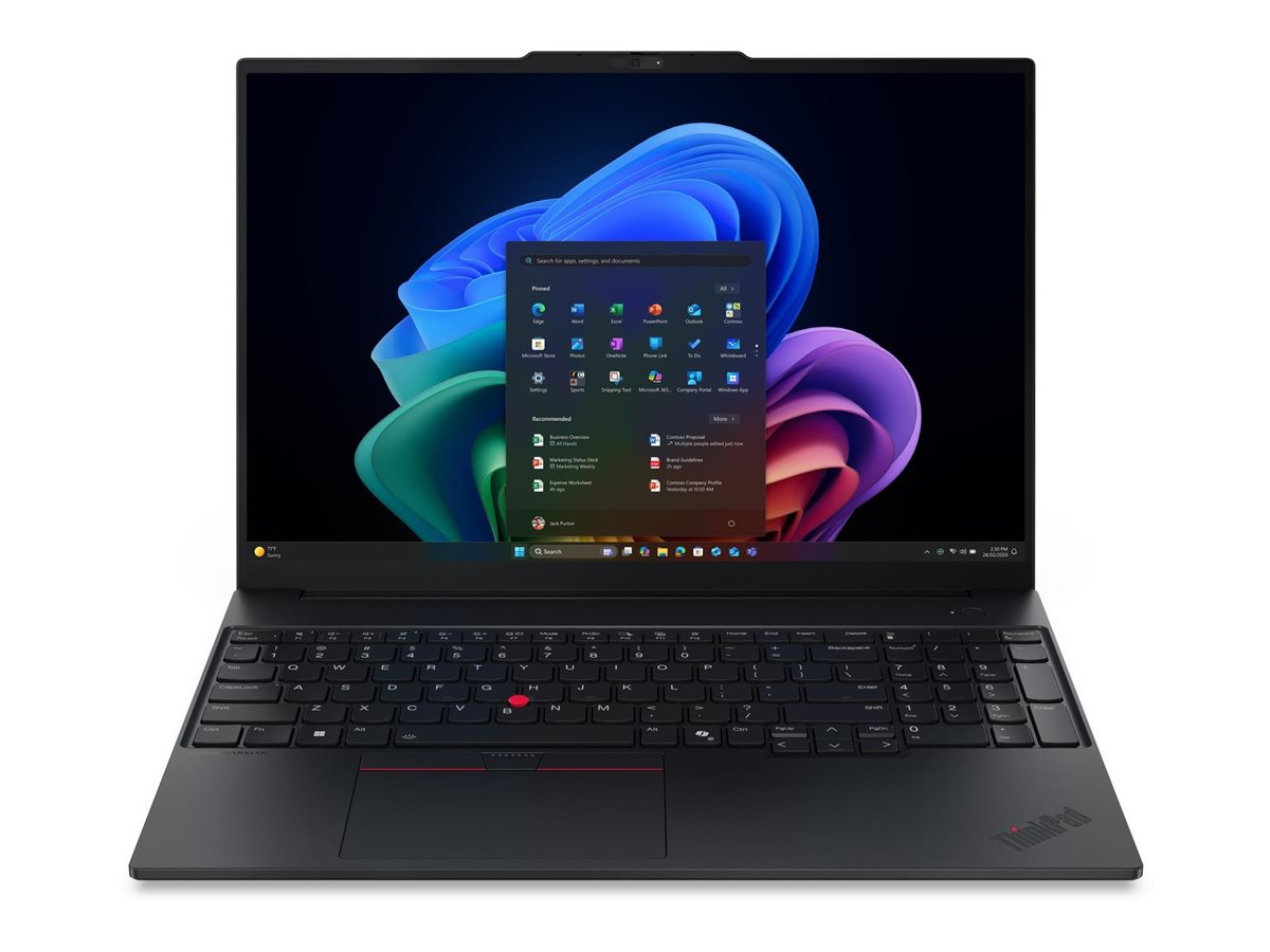 Lenovo ThinkPad E16 Gen 4 21YC - Intel Core Ultra 7 355 / 2.3 GHz - Win 11 Pro - Intel Graphics - 32 GB RAM - 1 TB SSD TCG Opal Encryption 2, NVMe - 40.6 cm (16")