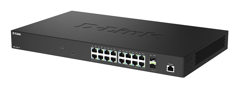 D-Link DMS 1250-18 - Switch - L2+ - Smart - 18 x 10/100/1000/2.5G + 2 x 10 Gigabit SFP+, Ansicht 3