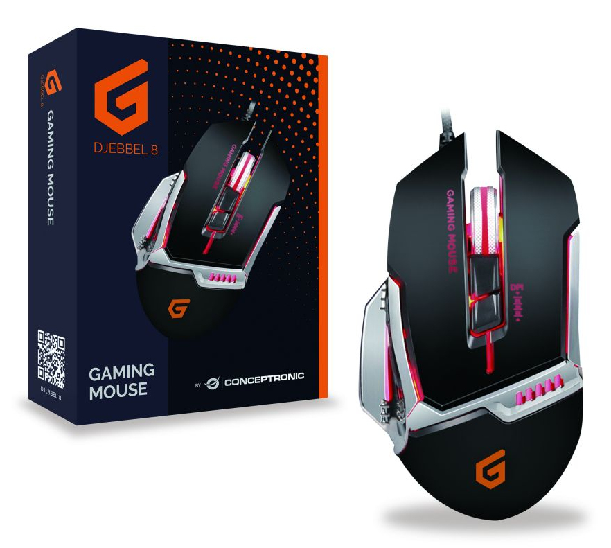 Conceptronic DJEBBEL 8 - Maus - ergonomisch - optisch, Ansicht 3