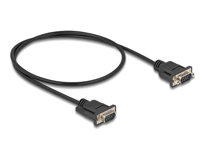 Delock Kabel seriell - DB-9 (M) mit Muttern zu DB-9 (M), Ansicht 2