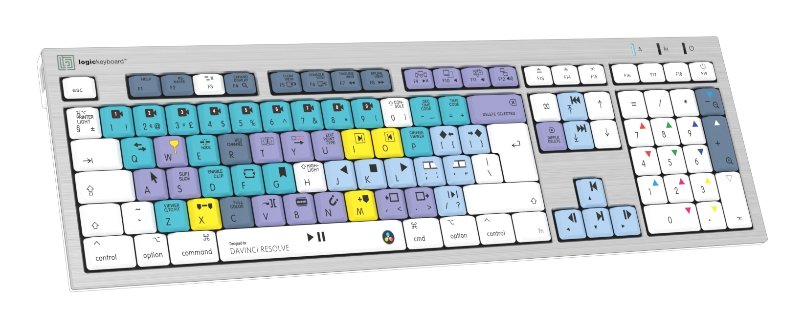 Logickeyboard Davinci Resolve Classic ALBA Mac - TL: Deutsch, QWERTZ, Ansicht 3