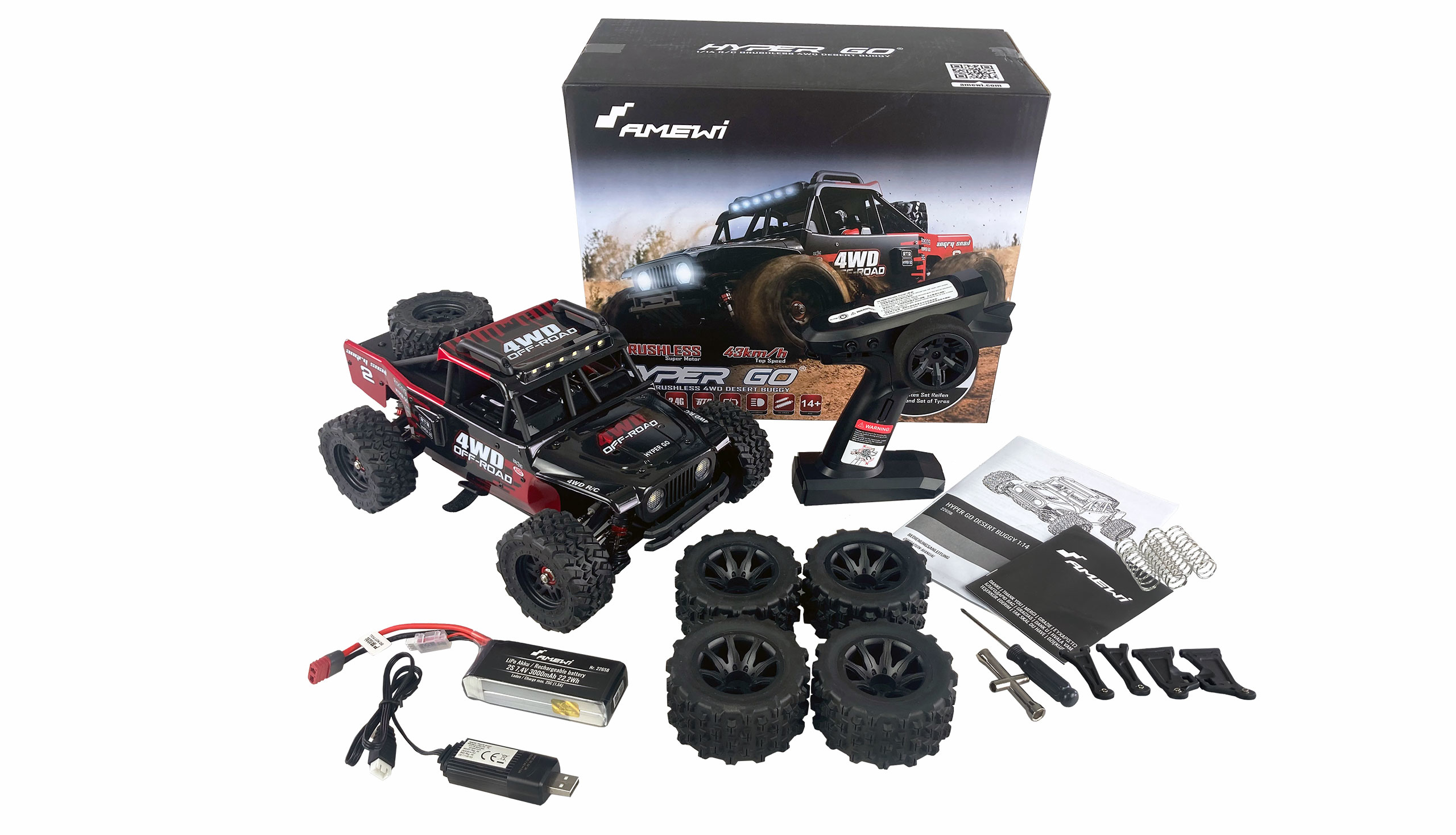 Amewi Desert Buggy Hyper Go Brushless 4WD RTR 1 14, Ansicht 2