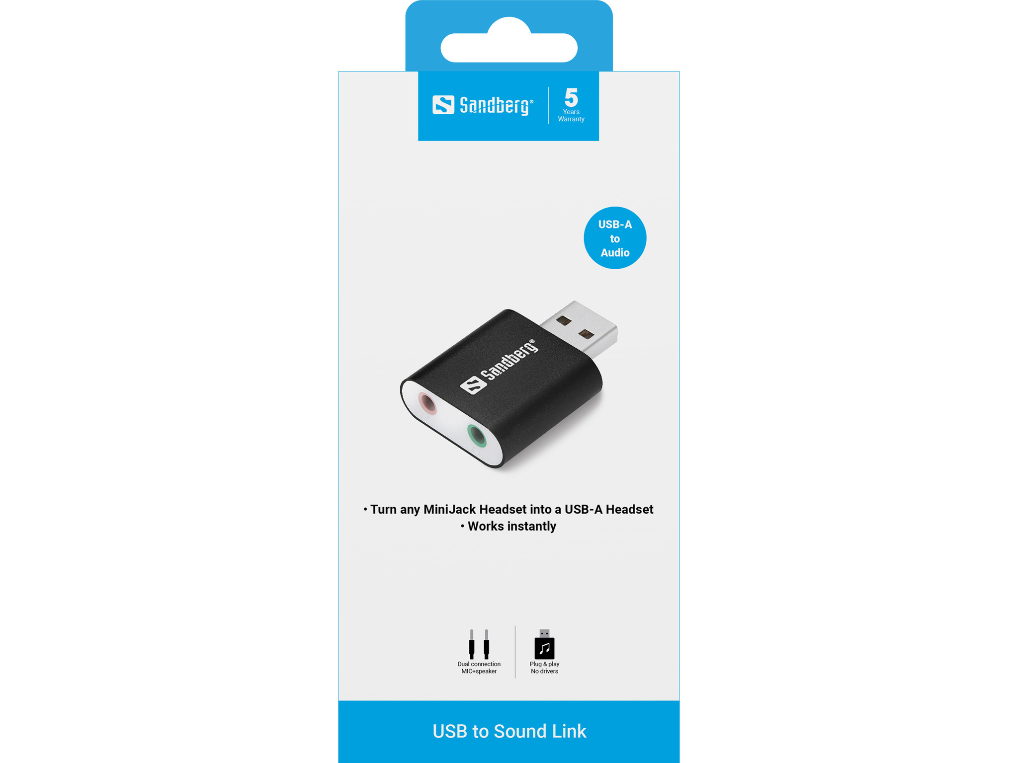 SANDBERG USB to Sound Link - Soundkarte - Stereo, Ansicht 4