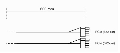 Be Quiet! CP-6620 - Stromkabel - 8-poliger PCIe Power (6+2), Ansicht 2