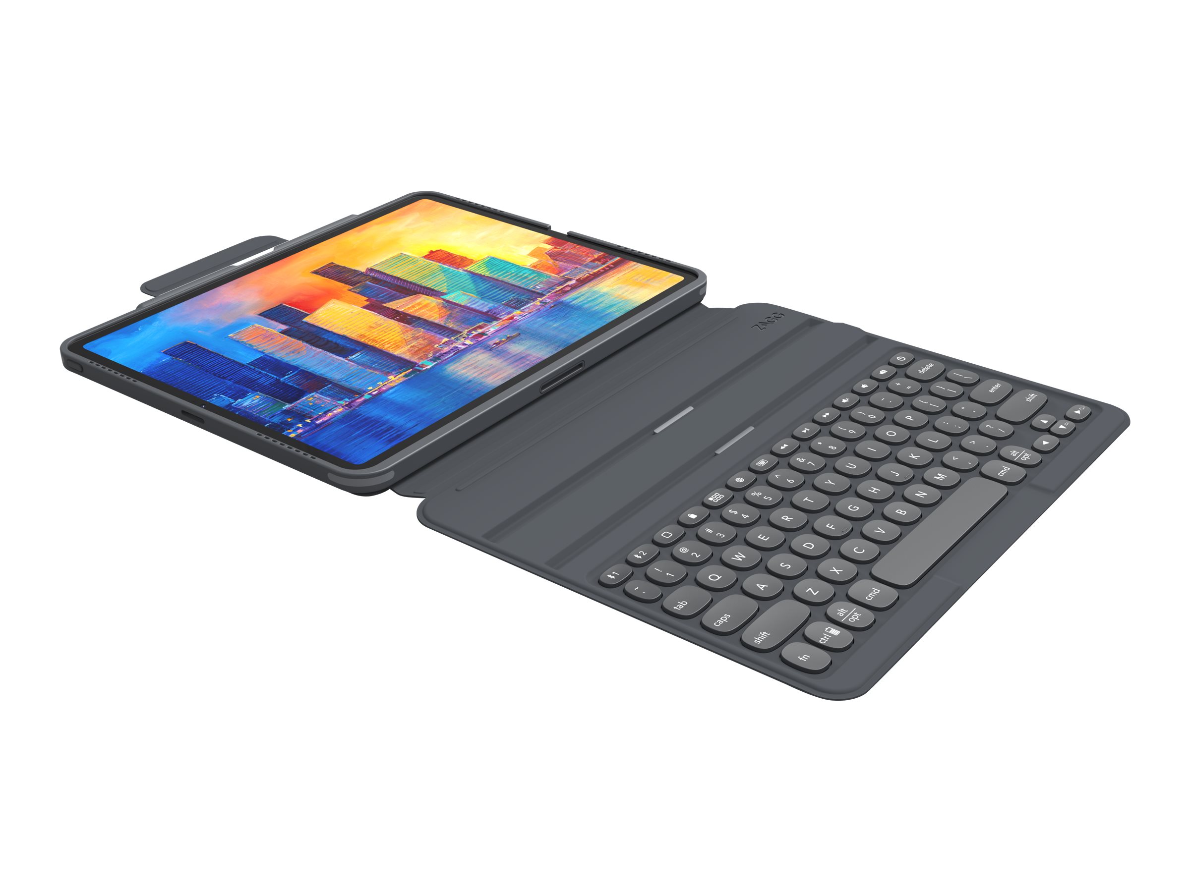 ZAGG Pro Keys - Tastatur und Foliohülle - hintergrundbeleuchtet - Bluetooth für Apple 11 iPad Pro - TL: Deutsch, QWERTZ, Ansicht 4