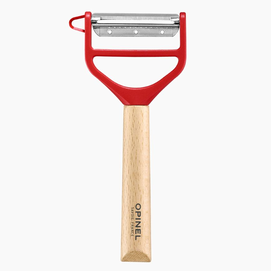 Opinel T-Duo - Obst & Gemüse - Y-Schäler - Edelstahl - Rot - Holz, Ansicht 3